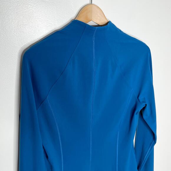 Athleta Salutation Full Zip Jacket Womens Medium Blue Athleisure Workout Pockets - Picture 7 of 12